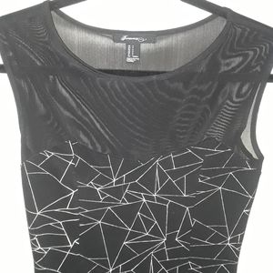 Blk/gold sheer top mini dress